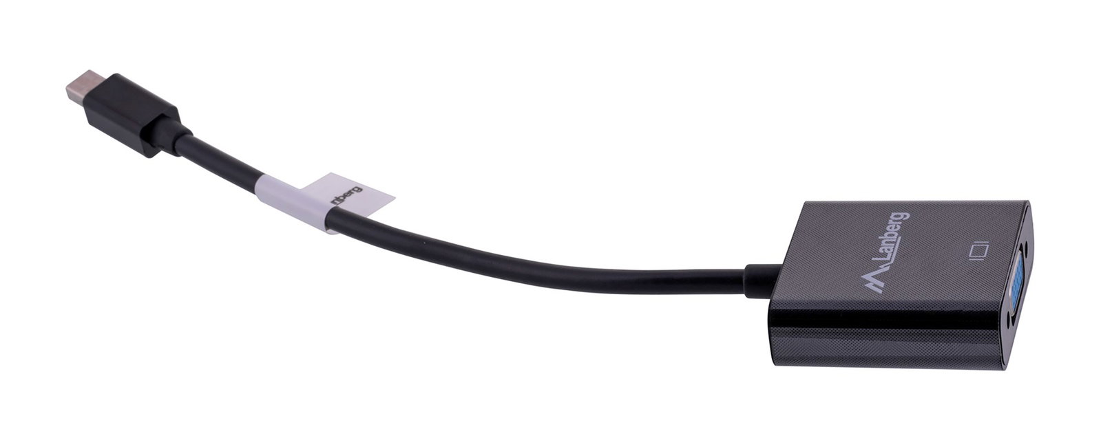 Lanberg AD-0006-BK video cable adapter 0.2 m VGA (D-Sub) Mini DisplayPort Black