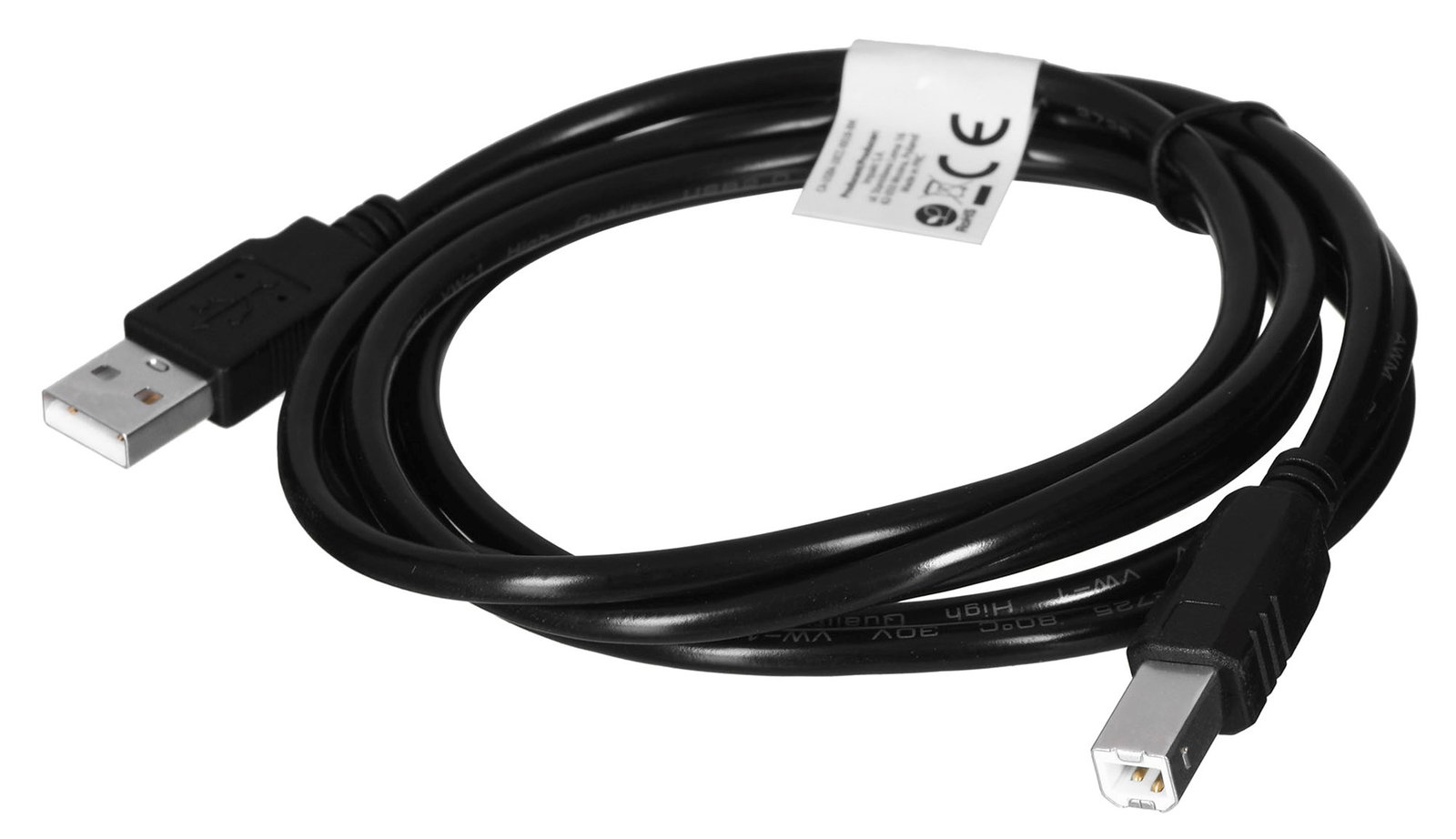 Lanberg CA-USBA-10CC-0018-BK USB cable USB 2.0 1.8 m USB B Black