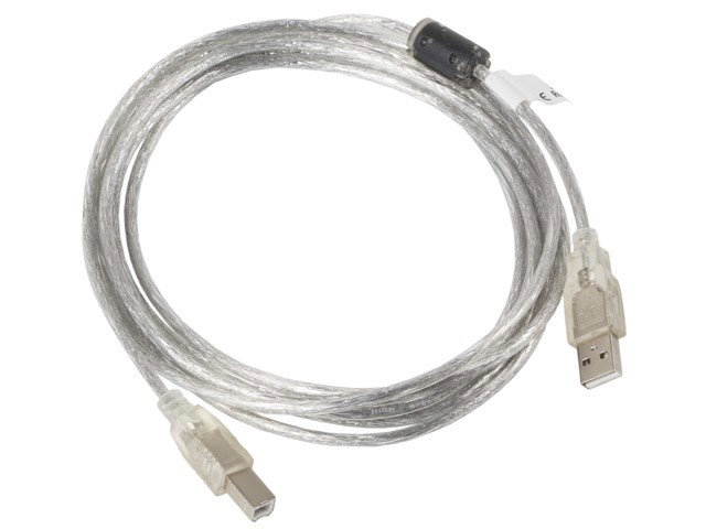Lanberg CA-USBA-12CC-0030-TR USB cable USB 2.0 3 m USB B Transparent