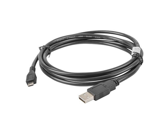 Lanberg CA-USBM-10CC-0018-BK USB cable USB 2.0 1.8 m Micro-USB B USB A Black