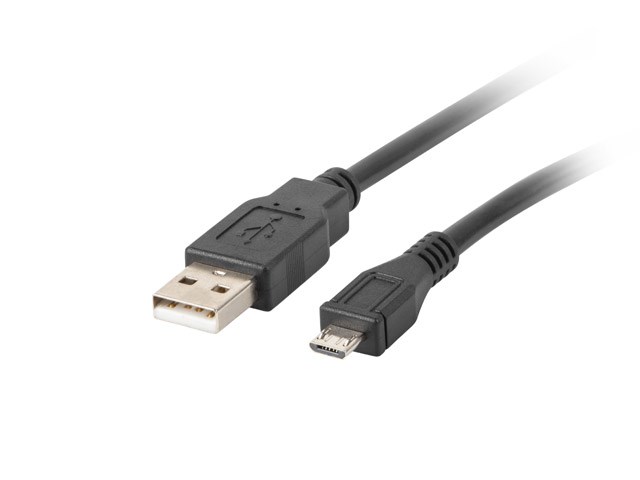 Lanberg CA-USBM-10CC-0010-BK USB cable USB 2.0 1 m Micro-USB B USB A Black