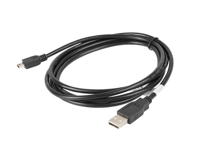 LANBERG USB CABLE 2.0 MINI AM-BM5P 1.8M, BLACK CA-USBK-10CC-0018-BK