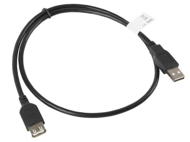 Lanberg CA-USBE-10CC-0007-BK USB cable USB 2.0 0.7 m USB A Black