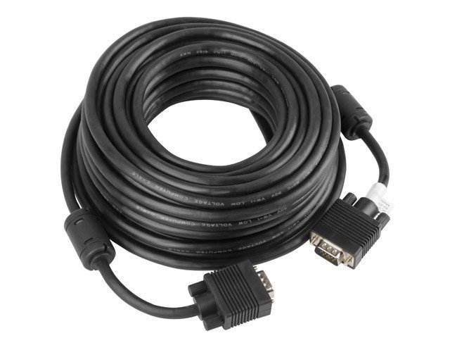 Lanberg CA-VGAC-10CC-0100-B VGA cable 10 m VGA (D-Sub) Black