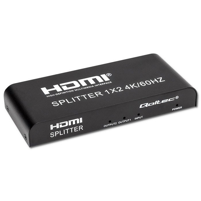 Qoltec 51797 Active HDMI Splitter 2 x HDMI 4K x 2K 6Gb/s 60Hz