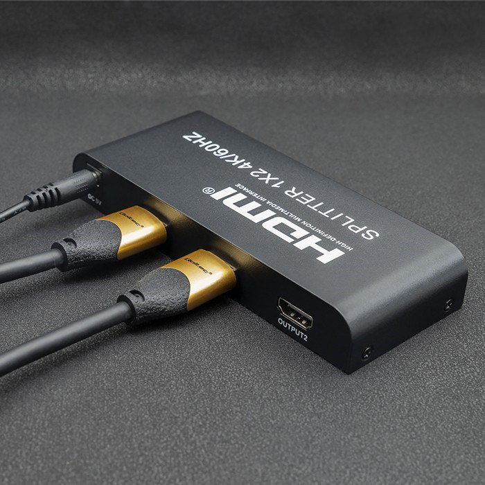 Qoltec 51797 Active HDMI Splitter 2 x HDMI 4K x 2K 6Gb/s 60Hz