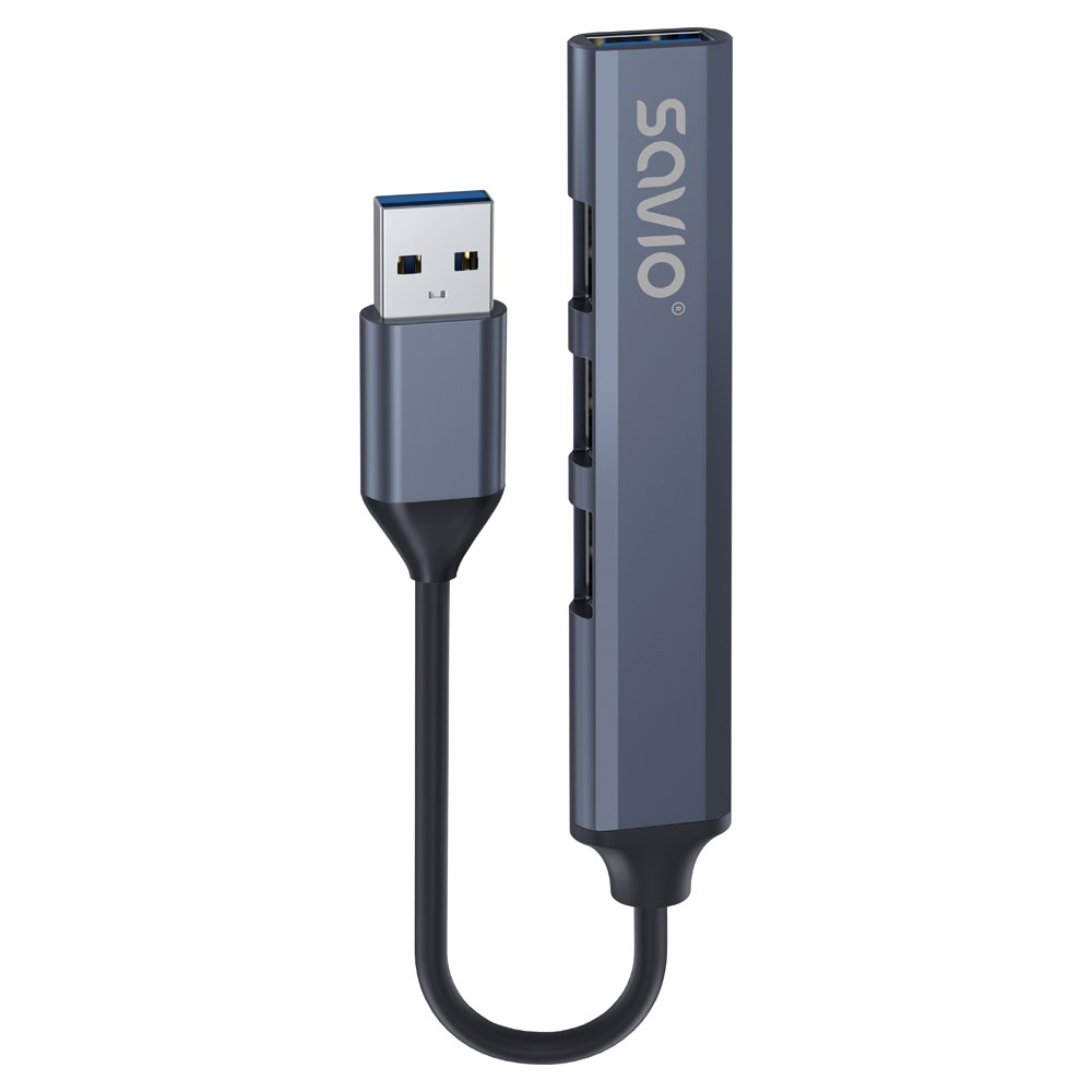 SAVIO Hub AK-70 USB-A - 3 USB-A 2.0, 1 USB-A 3.1 GEN 1, 4 in 1, 5 Gbps