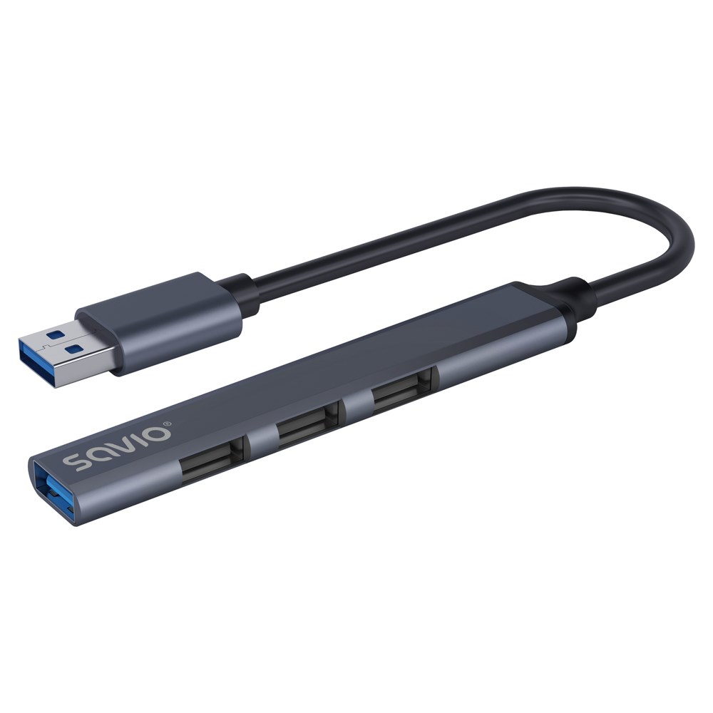 SAVIO Hub AK-70 USB-A - 3 USB-A 2.0, 1 USB-A 3.1 GEN 1, 4 in 1, 5 Gbps