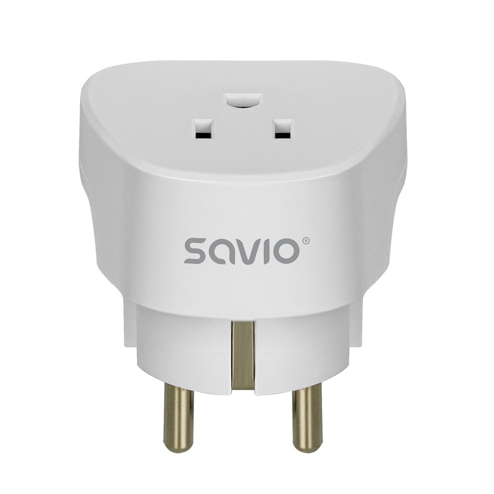 SAVIO AP-01 Travel Adapter, US socket EU plug