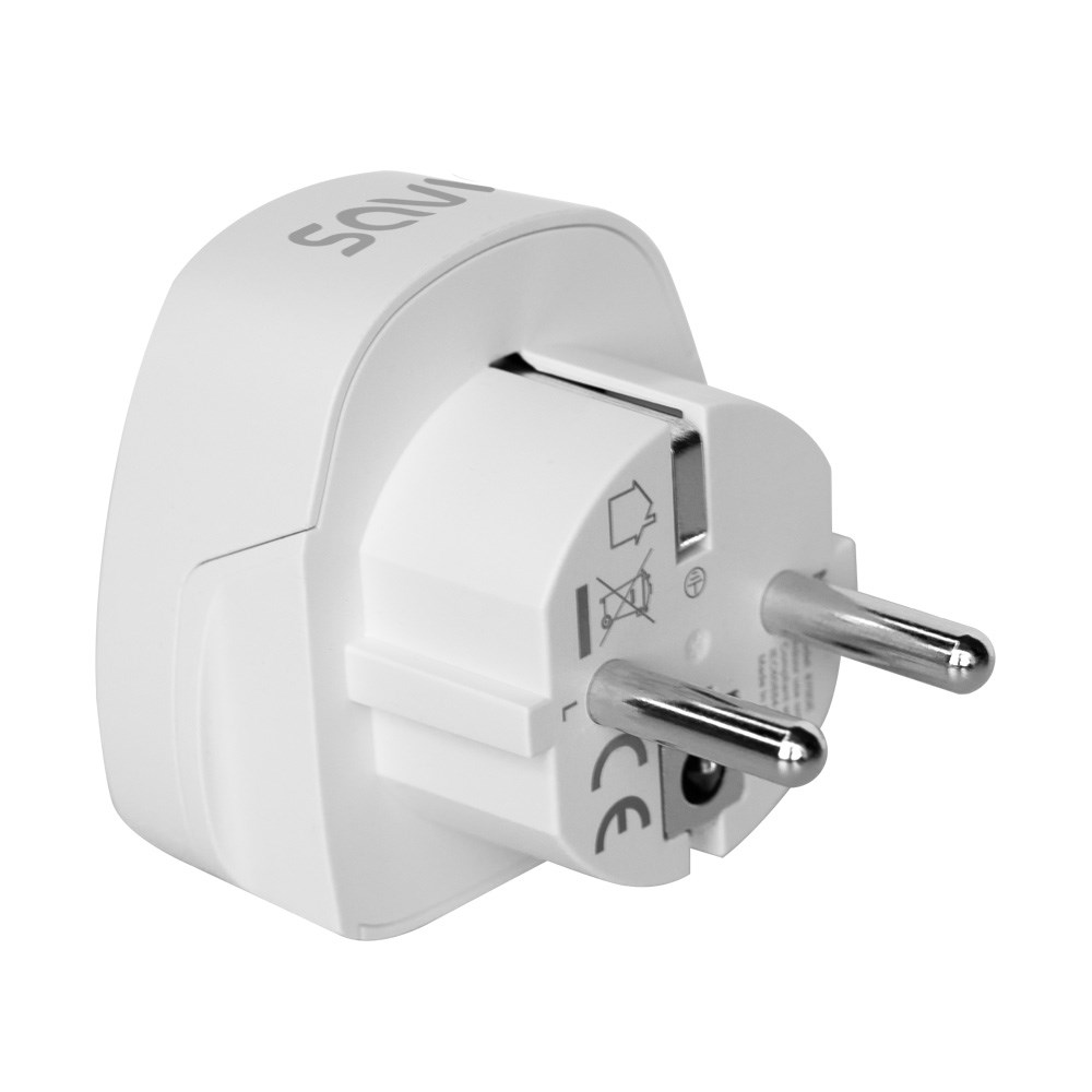 SAVIO AP-01 Travel Adapter, US socket EU plug