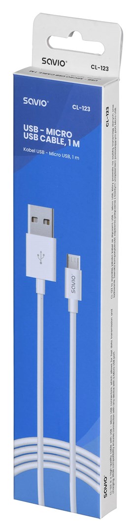 Savio USB micro USB cable CL-123