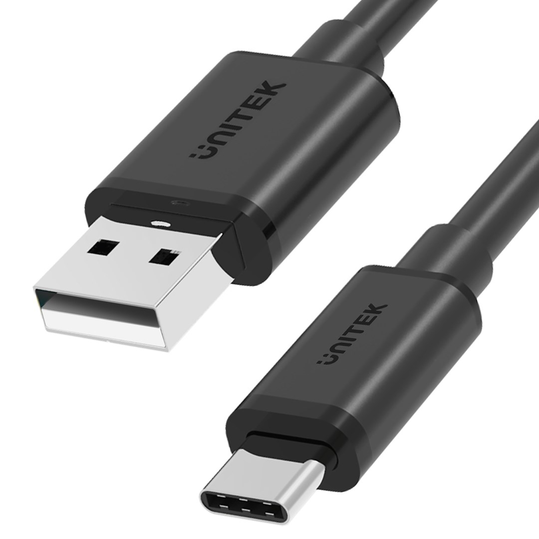 UNITEK KABEL USB USB-A USB-C 50CM, Y-C481BK BLACK