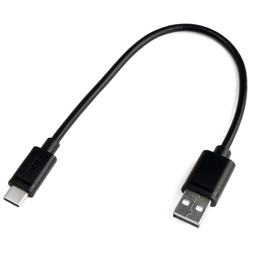 UNITEK USB CABLE USB-A USB-C 25CM, Y-C480BK