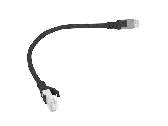 Lanberg PCU5-10CC-0025-BK networking cable Black 0.25 m Cat5e U/UTP (UTP)