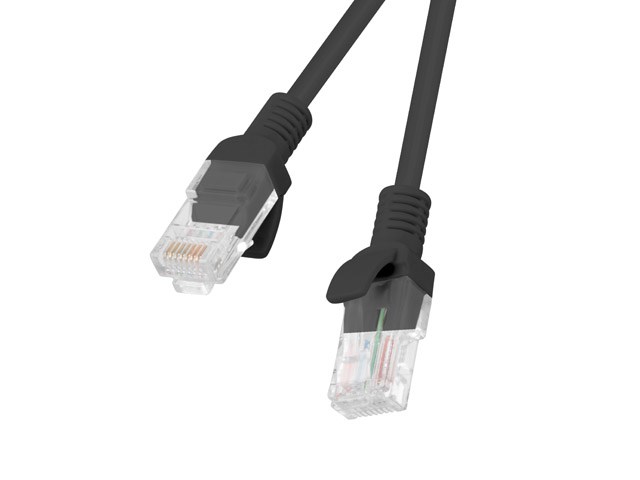 Lanberg PCU6-10CC-0050-BK networking cable 0.5 m Cat6 U/UTP (UTP) black