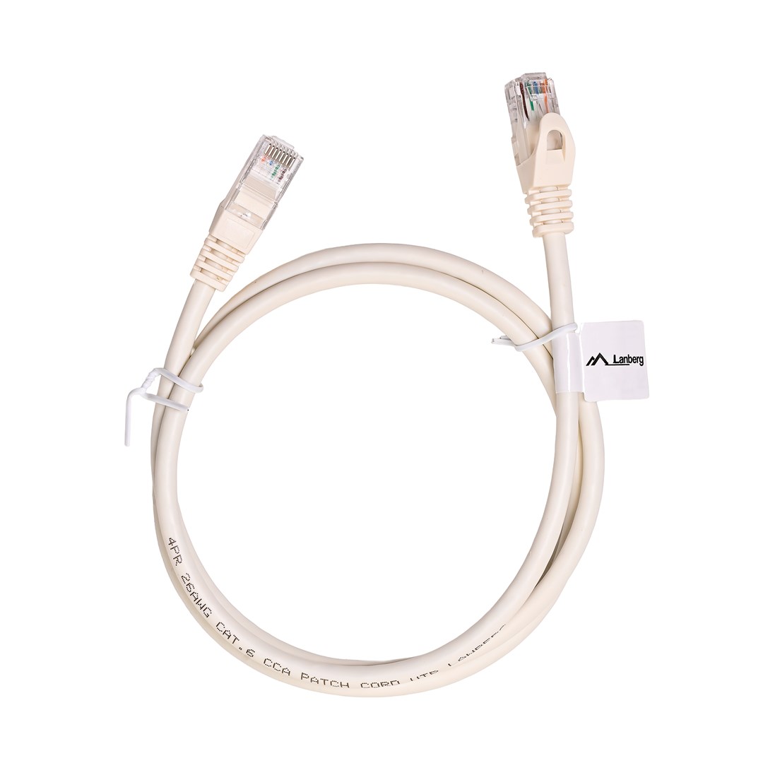 Lanberg PCU6-10CC-0100-W networking cable White 1 m Cat6 U/UTP (UTP)
