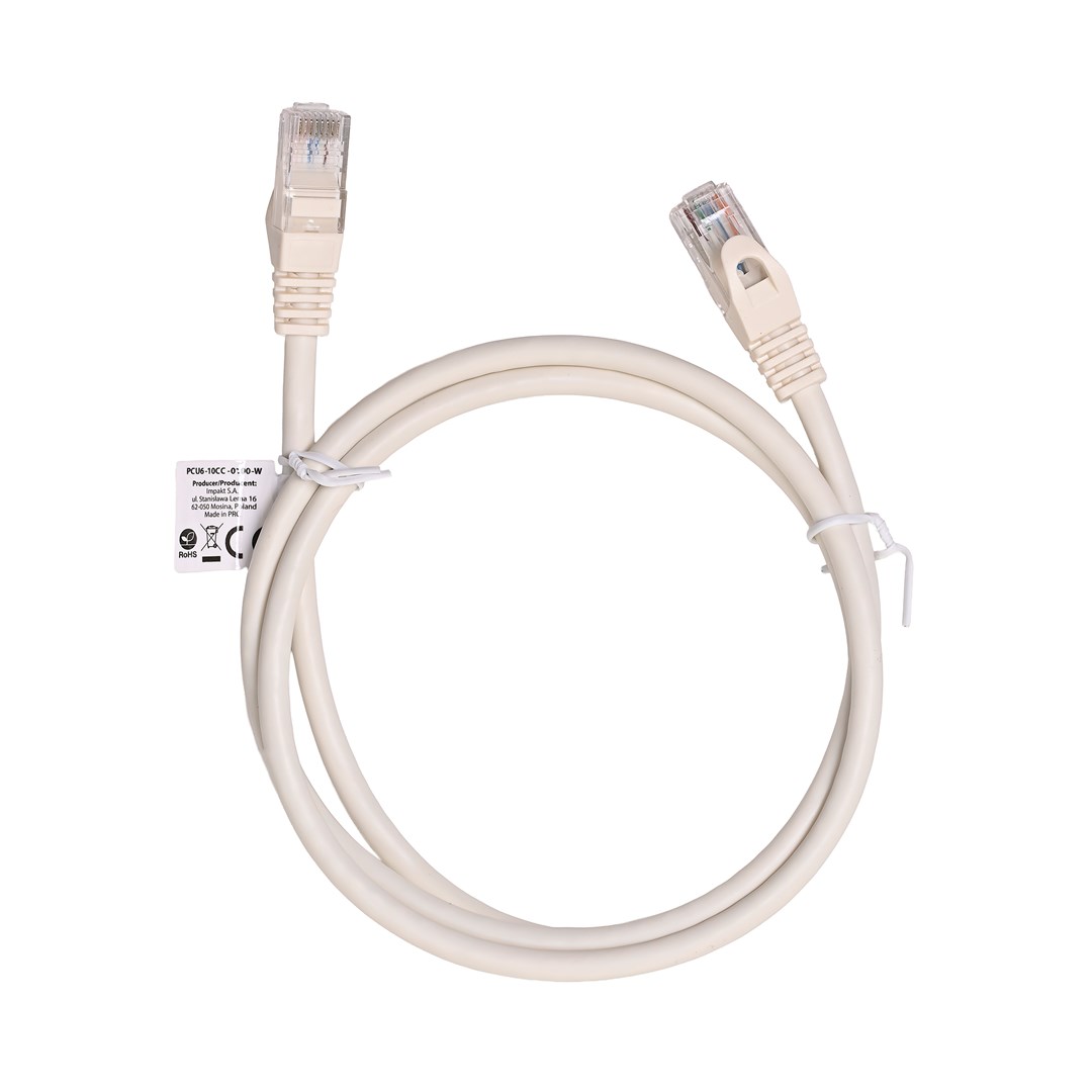 Lanberg PCU6-10CC-0100-W networking cable White 1 m Cat6 U/UTP (UTP)