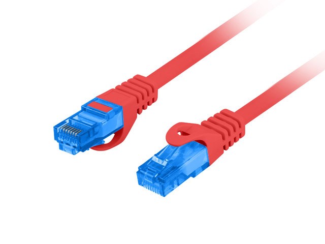 LANBERG PATCHCORD S/FTP CAT.6A 1M RED LSZH