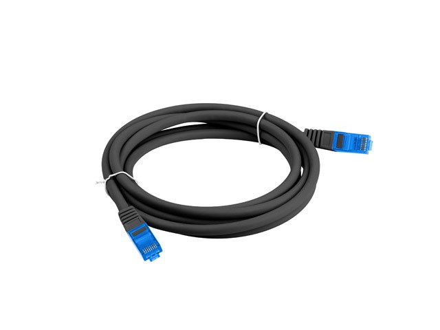LANBERG PATCHCORD S/FTP CAT.6A 5M BLACK LSZH