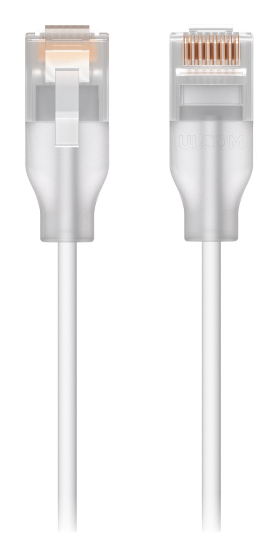 Ubiquiti UACC-Cable-Patch-EL-1M-W networking cable Translucent, White Cat6