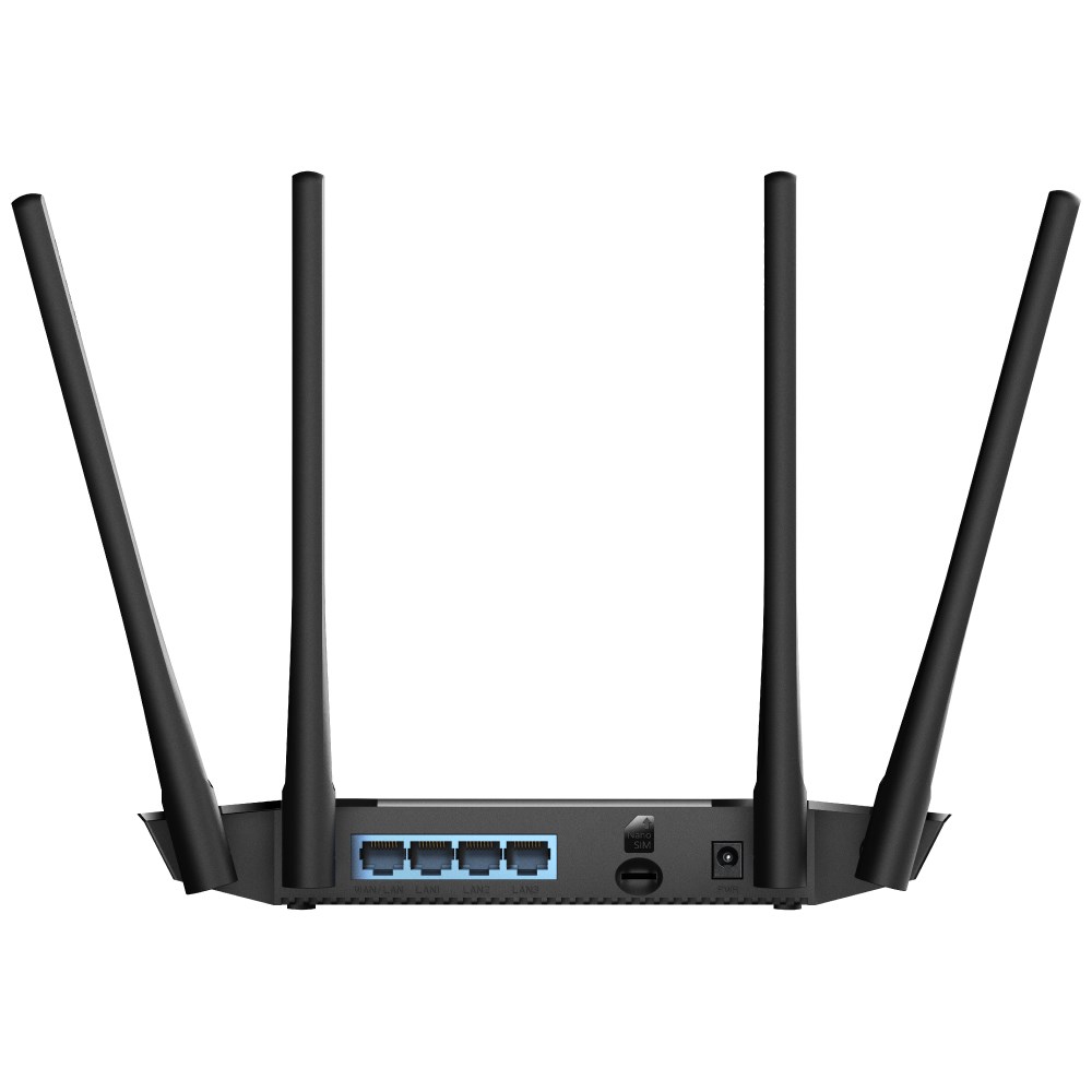 Wireless router CUDY LT400 EU Wi-Fi 300 Mbps 2.4 GHz 4G LTE SIM Black