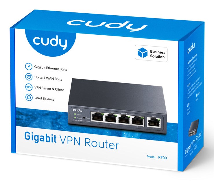 Cudy Gigabit Multi-WAN VPN Router wired router Fast Ethernet, Gigabit Ethernet Grey