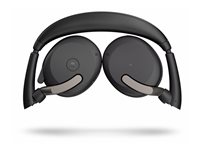 JABRA Evolve2 65 Flex MS Stereo Headset on-ear Bluetooth wireless active noise cancelling USB-A black Certified for Microsoft Te