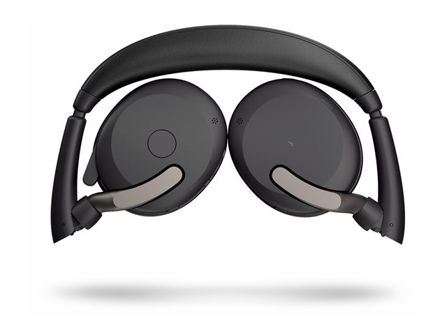 JABRA Evolve2 65 Flex UC Stereo Headset on-ear Bluetooth wireless active noise cancelling USB-C black Optimised for UC
