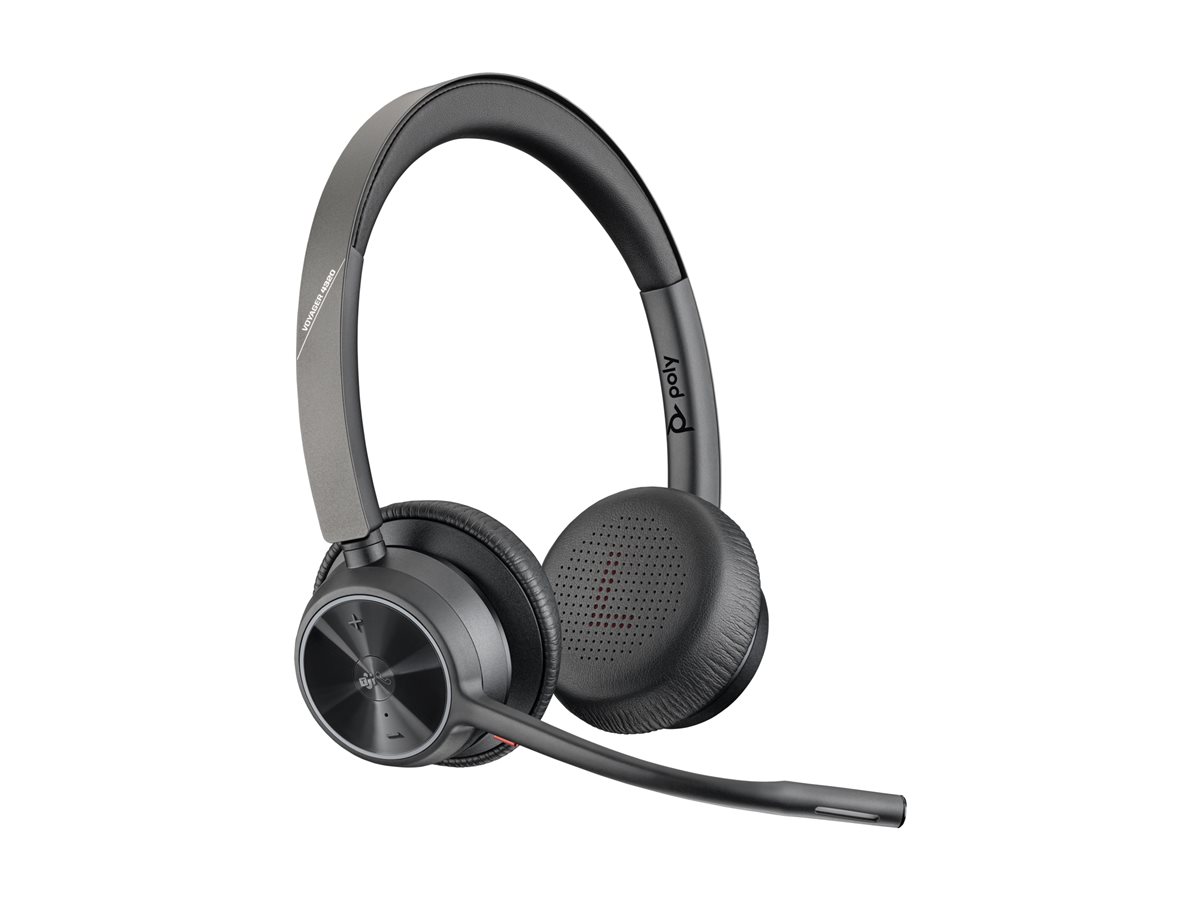 HP Poly Voyager 4320 Microsoft Teams Certified Headset +BT700 dongle +Charging Stand