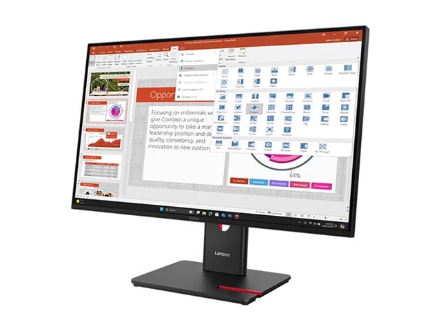 LENOVO ThinkVision T27-40 LED monitor 27inch 1920x1080 Full HD (1080p) 120Hz IPS 300cd/m2 1500:1 4ms HDMI VGA DisplayPort 3y