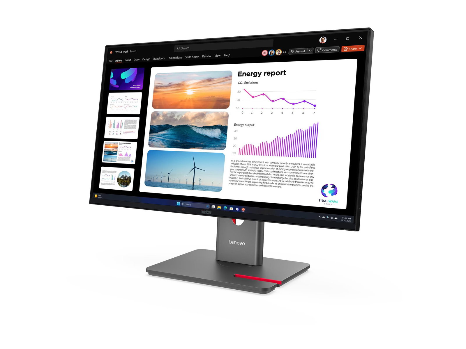 LENOVO ThinkVision P24Q-40 LED monitor 24inch 2560x1440 QHD 120Hz IPS 300cd/m2 1500:1 HDR10 4ms HDMI DisplayPort DaisyChain