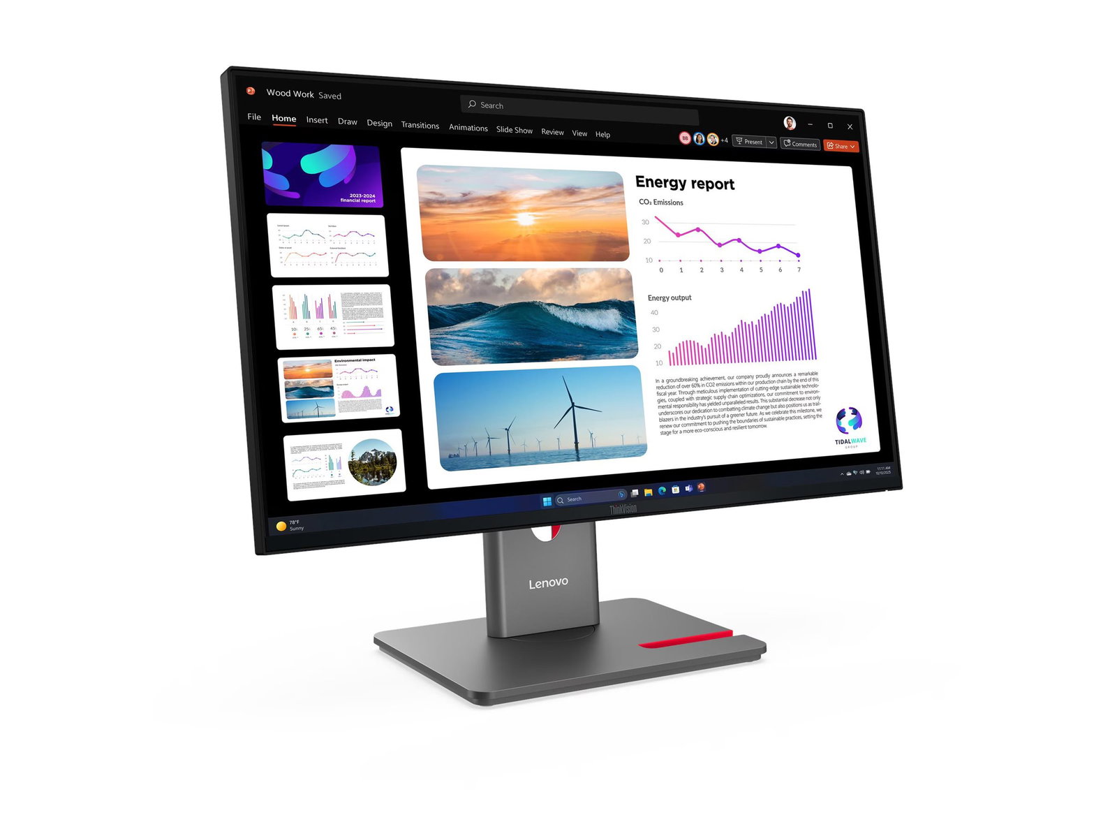 LENOVO ThinkVision P24Q-40 LED monitor 24inch 2560x1440 QHD 120Hz IPS 300cd/m2 1500:1 HDR10 4ms HDMI DisplayPort DaisyChain