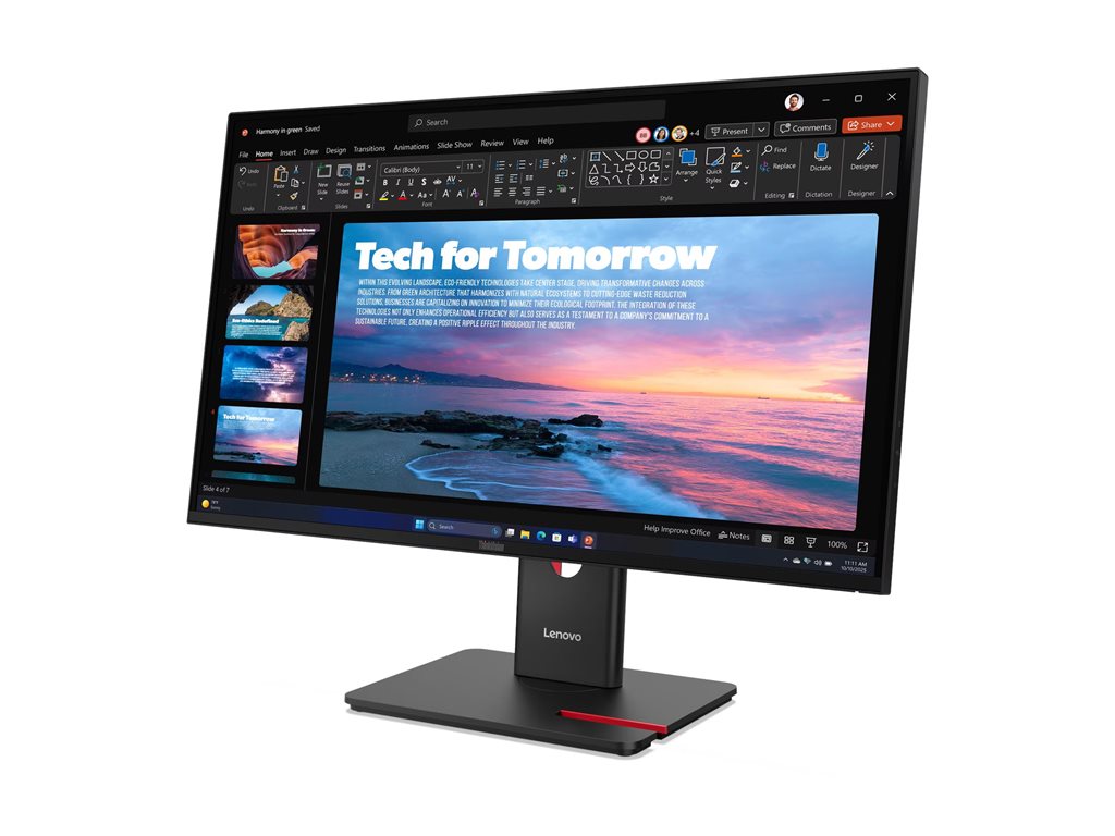 LENOVO ThinkVision T27qd-40 LED monitor 27inch 2560x1440 QHD 120Hz IPS 350cd/m2 HDR10 4ms HDMI DisplayPort DaisyChain USB-C Dock 96W