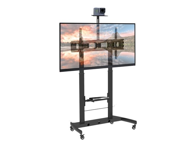 TECHLY Floor Stand Height Adjustable 2 Shelves LCD LED 52-110inch