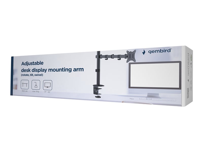GEMBIRD MA-D1-01 Adjustable desk display mounting arm -rotate tilt swivel- 17-32inch up to 9 kg