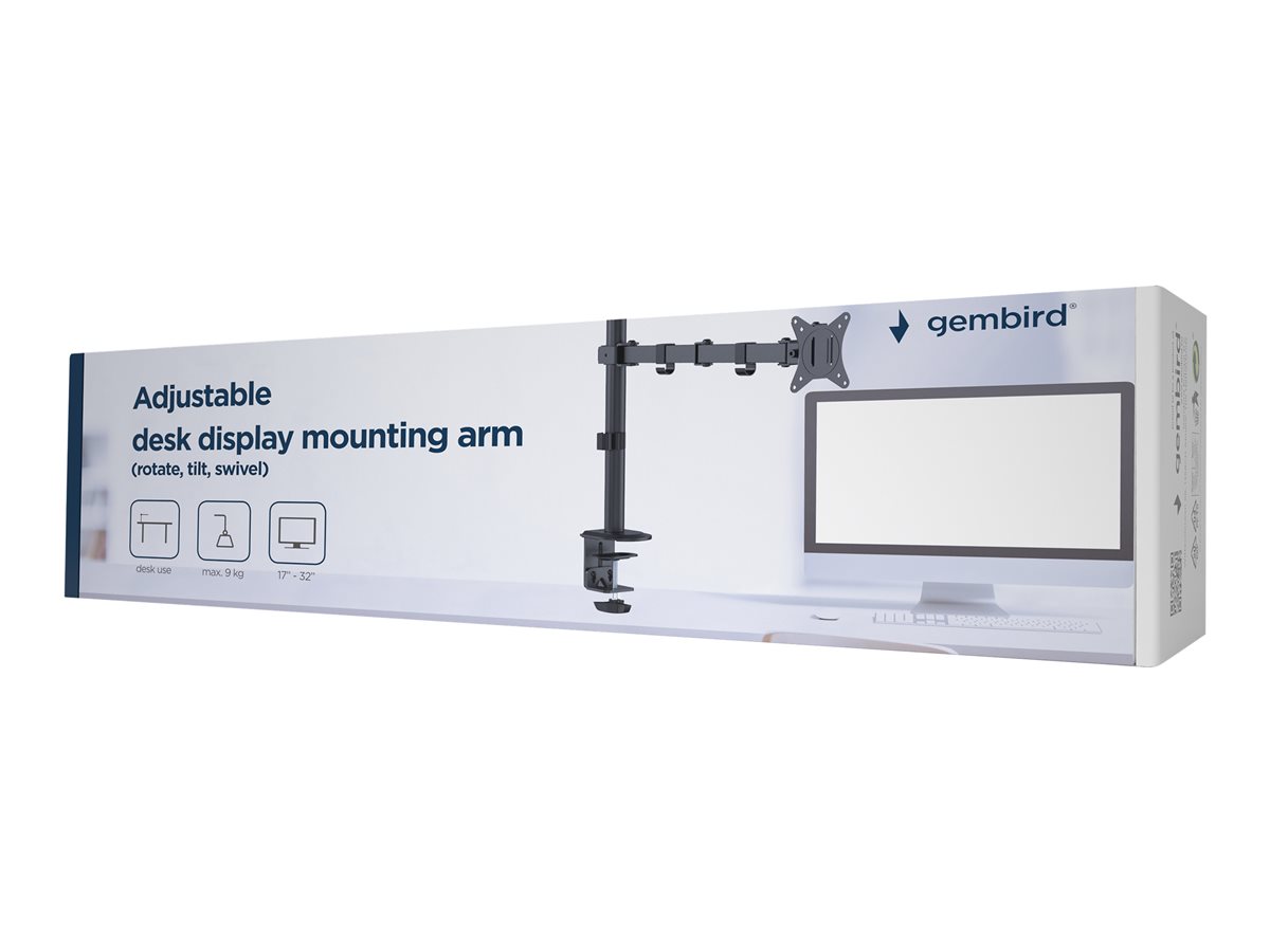 GEMBIRD MA-D1-01 Adjustable desk display mounting arm -rotate tilt swivel- 17-32inch up to 9 kg