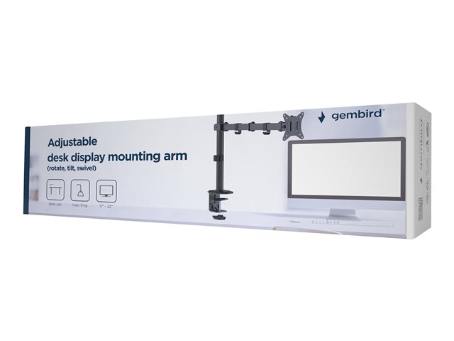 GEMBIRD MA-D1-01 Adjustable desk display mounting arm -rotate tilt swivel- 17-32inch up to 9 kg