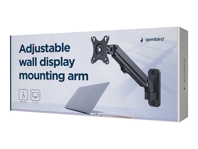 GEMBIRD MA-WA1-01 Adjustable wall display mounting arm up to 27/7 kg