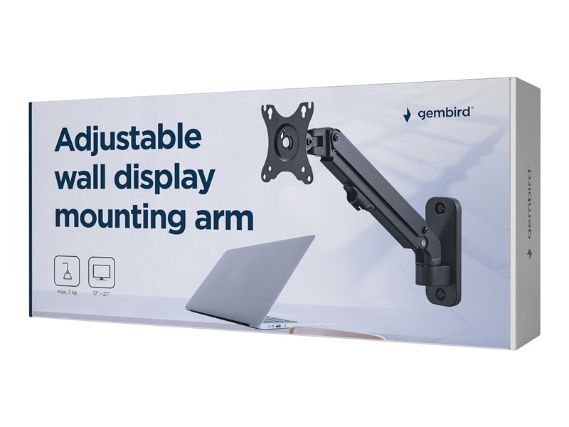 GEMBIRD MA-WA1-01 Adjustable wall display mounting arm up to 27/7 kg