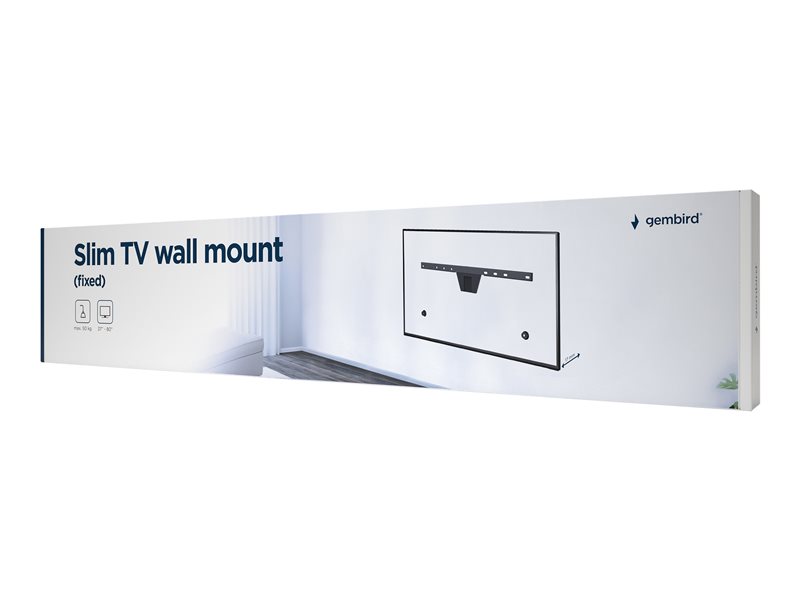 GEMBIRD WM-S80F-01 Slim TV wall mount fixed 37-80inch up to 50 kg