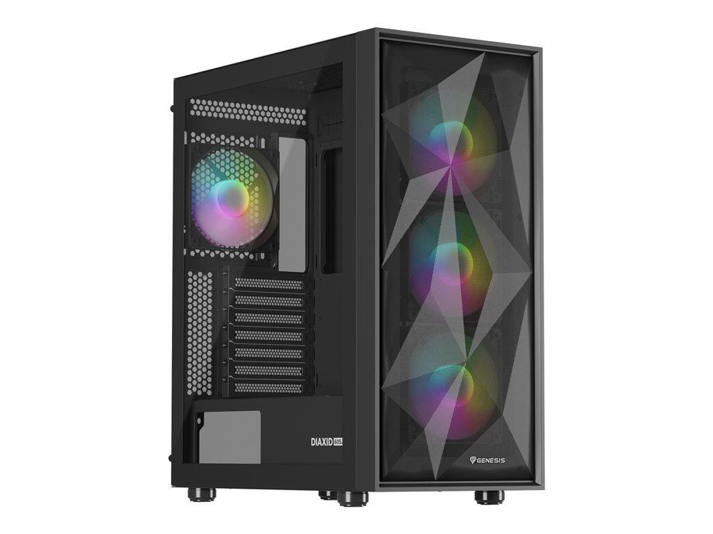 NATEC Genesis PC Case Diaxid 605 black ARGB