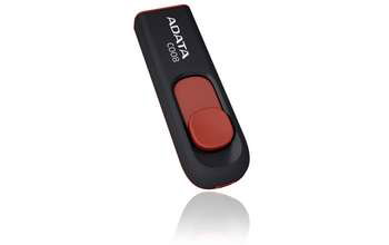 ADATA 16GB USB Stick C008 Slider USB 2.0 black red