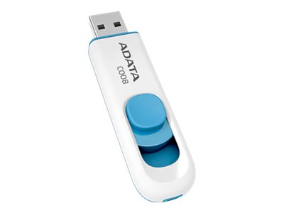 ADATA 16GB USB Stick C008 Slider USB 2.0 white blue