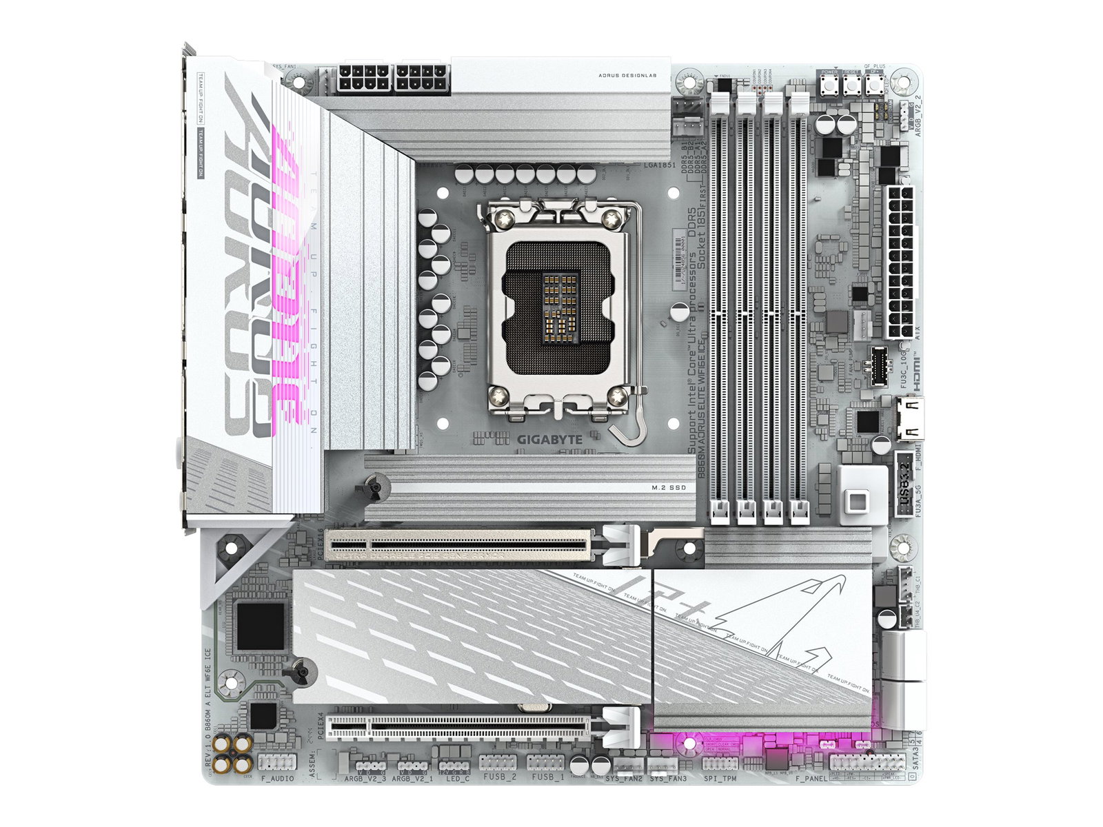 GIGABYTE B860M A ELT WF6E ICE LGA1851 MB 4xDDR5 4xSATA 3xM.2