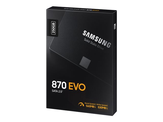 SAMSUNG 870 EVO 250GB SATA III 2.5inch SSD 560MB/s read 530MB/s write