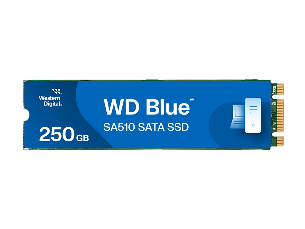 WD Blue SA510 SSD 250GB M.2 2280 SATA III 6Gb/s internal single-packed POWERED BY SANDISK