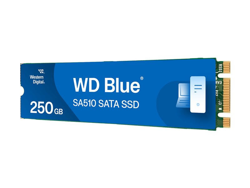 WD Blue SA510 SSD 250GB M.2 2280 SATA III 6Gb/s internal single-packed POWERED BY SANDISK