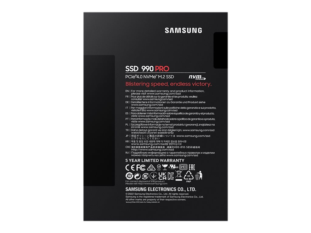SAMSUNG 990 PRO SSD 2TB M.2 NVMe PCIe 4.0
