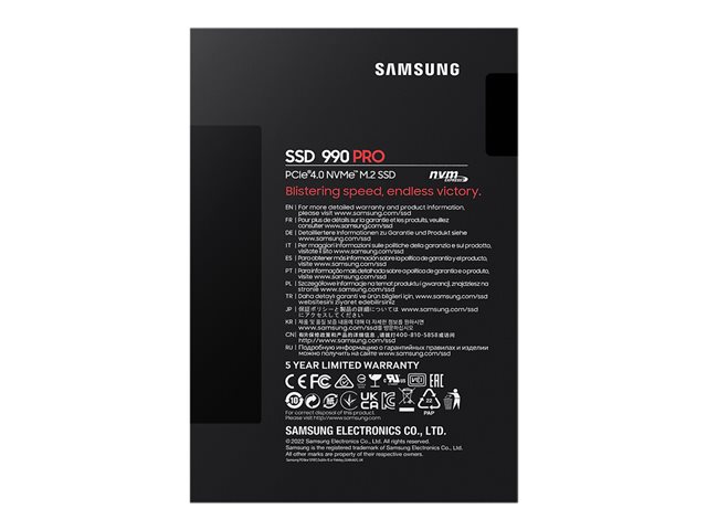 SAMSUNG 990 PRO SSD 2TB M.2 NVMe PCIe 4.0