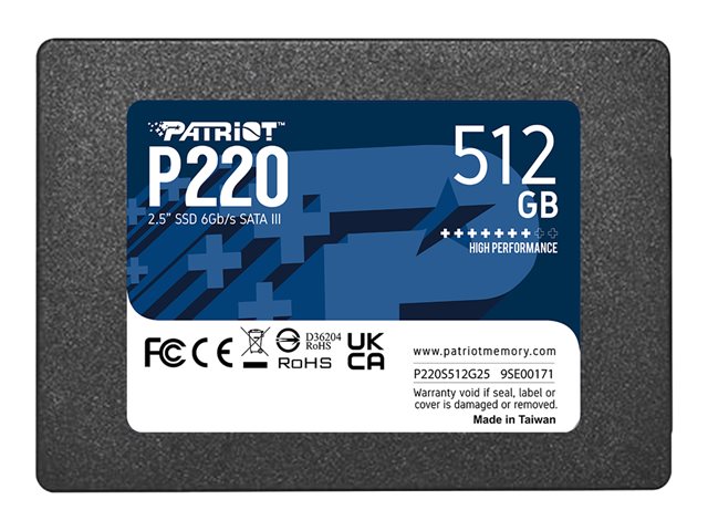 PATRIOT P220 SATA 3 512GB SSD550/500MB/s